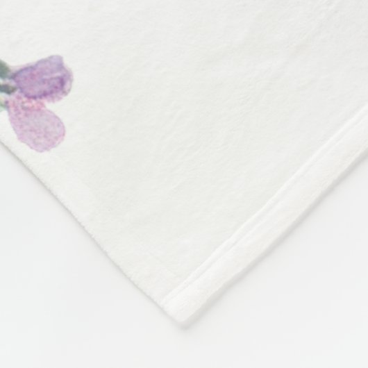 Roze en paarse waterverf op maat fleece deken (Hoek)