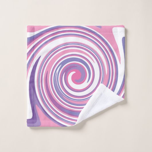 Roze en paarse wervelkolom bad handdoek (Wasdoekje)
