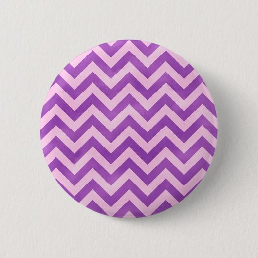 Roze en Paarse zigzag Ronde Button 5,7 Cm (Voorkant)