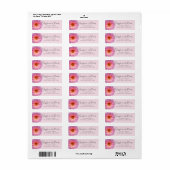 Roze en Paarse Zinnia Flower Return Adreslabel Etiket (Full Sheet)