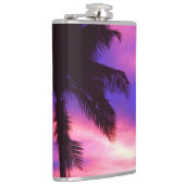 Roze en Paarse zonnepalm Heupfles (Rechts)