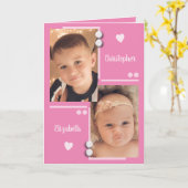 Roze en pastel foto's kaart (Gele Bloem)