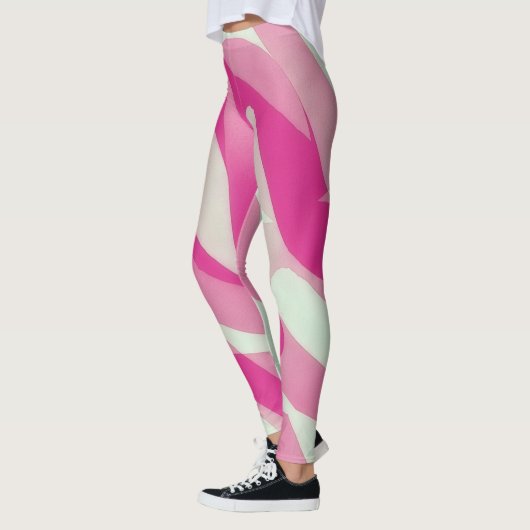 Roze en pastel Sage Art Leggings (Links)