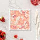 Roze en perzik bloemen servet (Insitu)