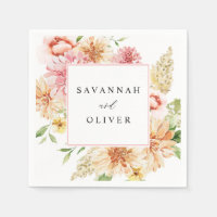 Roze en Perzik Floral & Greenery Name 2