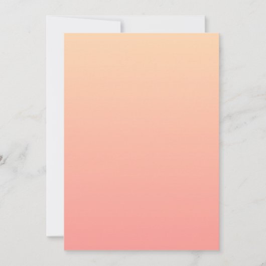 Roze en perzik gradiënt kaart (Voorkant)