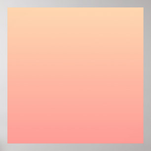 Roze en perzik gradiënt poster