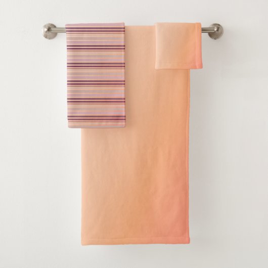 Roze en perzikkoraal bad handdoek (Insitu)