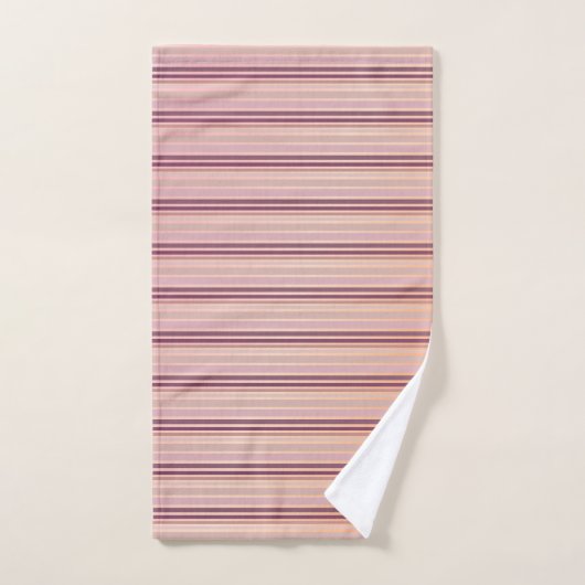 Roze en perzikkoraal bad handdoek (Handdoek)