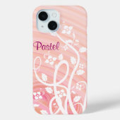 Roze en Perzikspiraaltjes, bloemen en bloemperken Case-Mate iPhone Case (Achterkant)