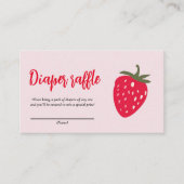 Roze en rode aardbeien luier Raffle Informatiekaartje (Voorkant)