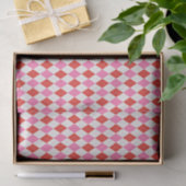 Roze en rode Argyle Kerstmis Tissuepapier (Geschenk)