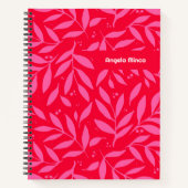 Roze en rode bladeren notitieboek (Voorkant)