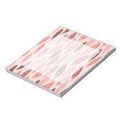 Roze en rode bladeren patroon notitieblok (Gedraaid)