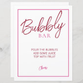 Roze en Rode Bubble Bar Teken (Voorkant / Achterkant)