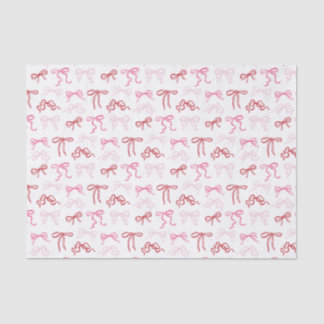 Roze en rode coquette strik patroon weefsel papier