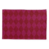 Roze en rode diamant kussensloop (Achterkant-Links)