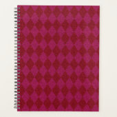 Roze en rode diamanten glitter planner (Voorkant)