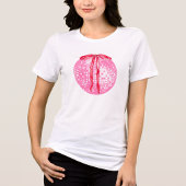 Roze en rode disco boog t-shirt