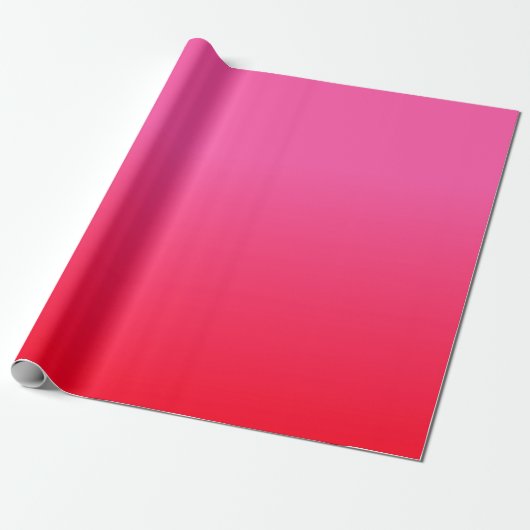 Roze en Rode Gradiënt Cadeaupapier (Uitgerold)