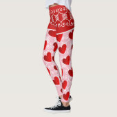 Roze en Rode Hart & Scroll Leggings (Links)