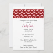 Roze en rode harten Bridal Shower Invitation Kaart (Voorkant)