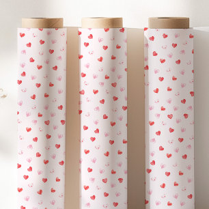 Roze en Rode Harten Cadeaupapier