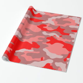 Roze en rode kamouflage-omslagpapier cadeaupapier