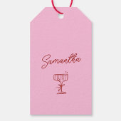 Roze en Rode Kersen Bachelorette-weekend Cadeaulabel