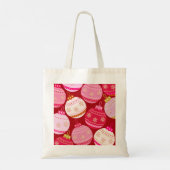 Roze en rode kerstballen tote bag (Achterkant)