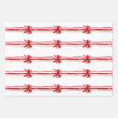 Roze en rode kerstbogen inpakpapier vel (Voorkant 2)