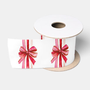 Roze en rode kerstbogen lint