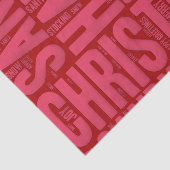 Roze en rode kerstkunst tissuepapier (Detail)