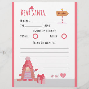 Roze en Rode Kerstmis Kinderachtig Beste Kerstman Flyer