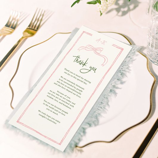 Roze en rode kleurrijke bruiloft Dank je plaatje Bedankkaart