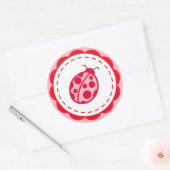 Roze en rode lieveheersbeestje Stickers (Envelop)