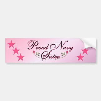 Roze en rode marinezuster Bumpersticker