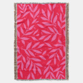 Roze en rode naaldbladeren deken (Voorkant Verticaal)