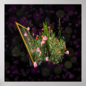 Roze en rode papaverkunst, poster (Voorkant)