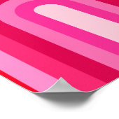 Roze en rode regenboog poster (Hoek)