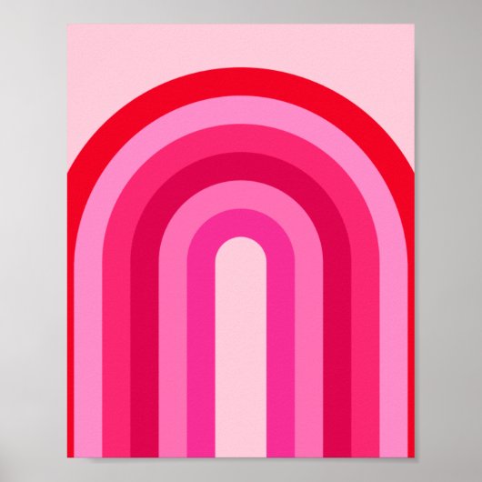 Roze en rode regenboog poster (Voorkant)