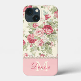 Roze en Rode  Rozen Gepersonaliseerd iPhone 13 Mini Hoesje