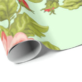 Roze en rode rozen, met aangepaste namen voor het  cadeaupapier (Rol Hoek)