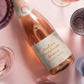 Roze en Rode Schets Meisjesweekend Sparkling Wijnetiket