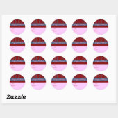 Roze en rode strepe Labels (Vel)