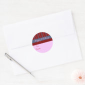 Roze en rode strepe Labels (Envelop)