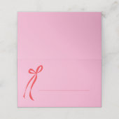 Roze en rode strik naam (Buitenkant ongevouwen)