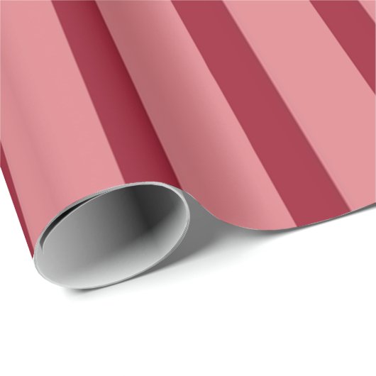  roze en rode strips cadeaupapier (Rol Hoek)