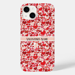 Roze en rode Valentijnsdag harten iPhone case