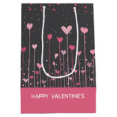 Roze en rode Valentijnse harten Medium Cadeauzakje (Achterkant)